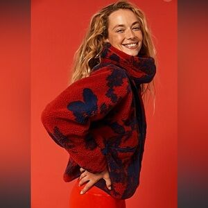 Free People Red and Blue Jacket